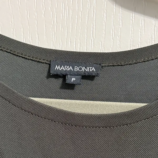 Vintage Maria Bonita Dark Green Minimalist Midi Dress Shoulder‎ Cutout Y2K - Image 4