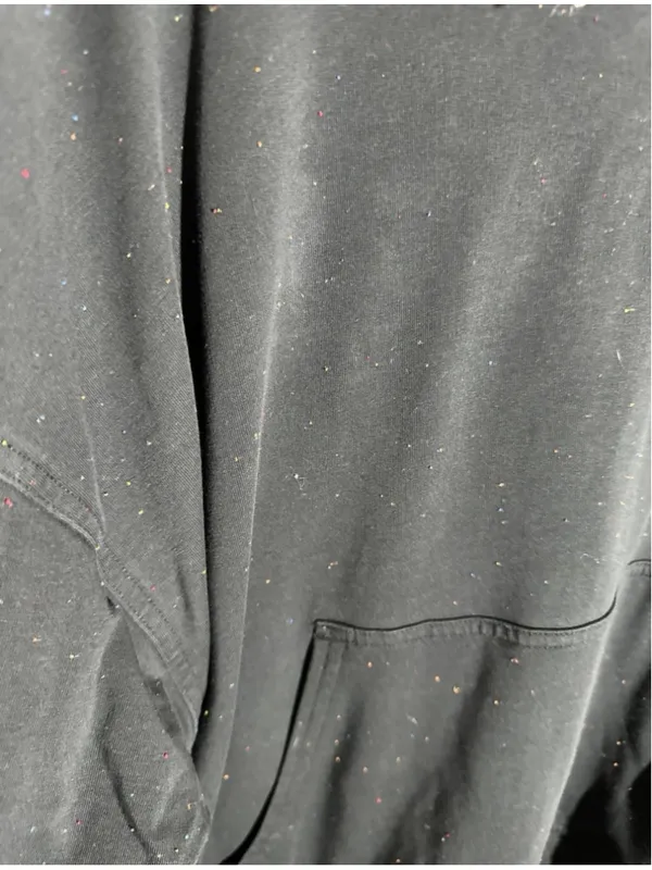 Lululemon Hoodie Sweatshirt Size 6 Black Multicolor Speckled - Image 3