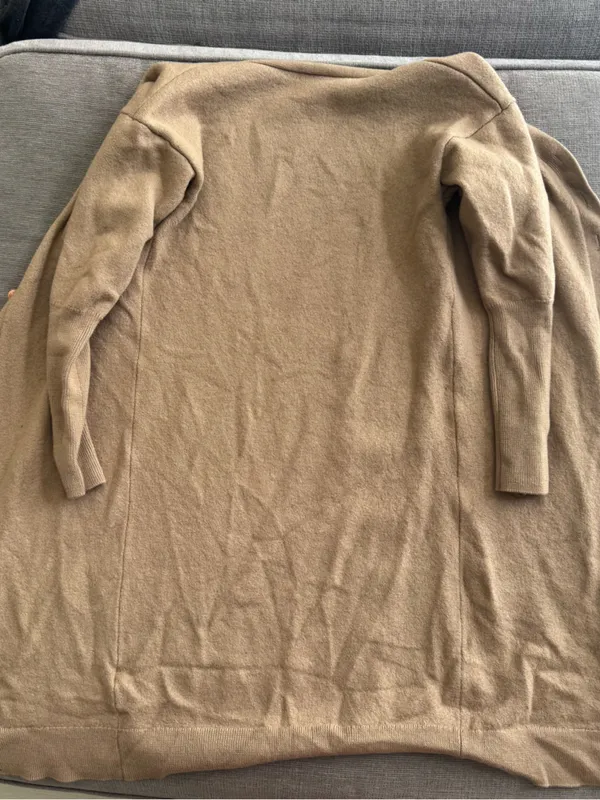Aritzia Wilfred Merino Wool Tan Cardigan - Image 5