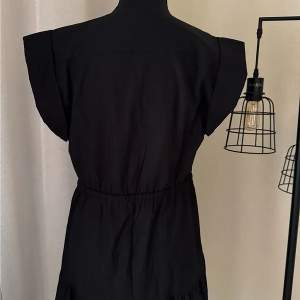 Steve Madden Black Amanda Mini Dress V Neck Sleeveless Size M - Image 9