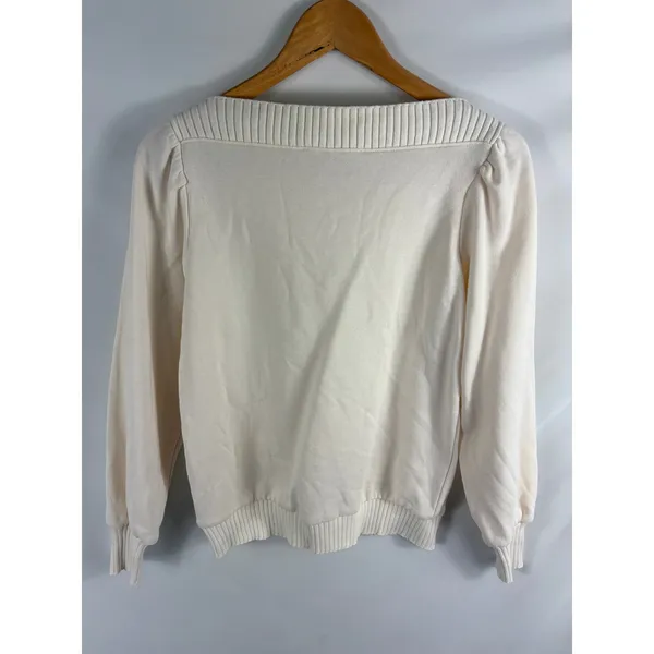 Ann Taylor LOFT Off Shoulder Cream Sweater Size Small - Image 3