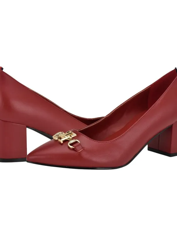 Tommy Hilfiger Nanya Block Heel Pumps TWNANYA Red 8.5M - Image 14