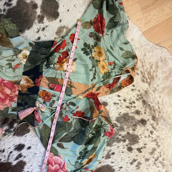 FARM RIO Marilla Maxi Dress Floral Kimono Bohemian‎ Size XS - Image 9