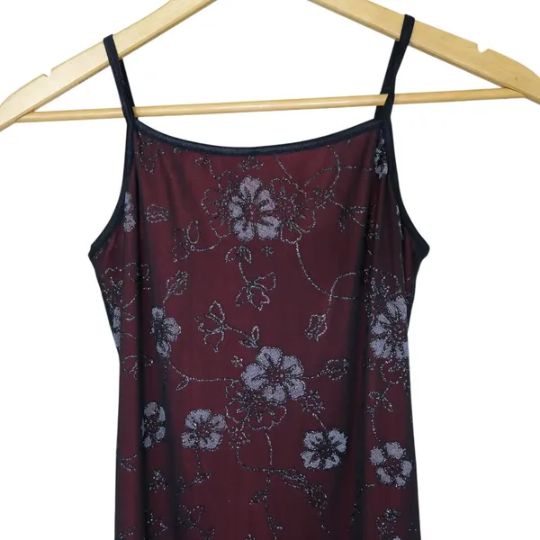Vintage 90s Candy Rocket Floral Fringe Mini Dress - Image 5