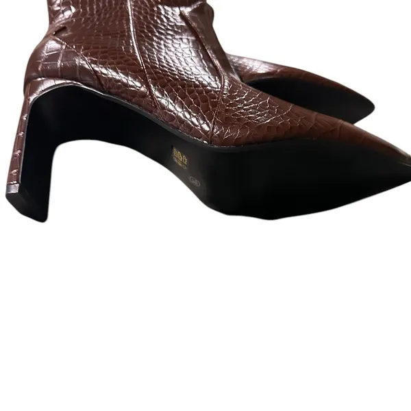 New CHINESE LAUNDRY Forester Western Boot In Dark Chocolate Brown Crocodile - Image 8