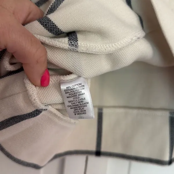 Loft windowpane crewneck crop sweater M - Image 5