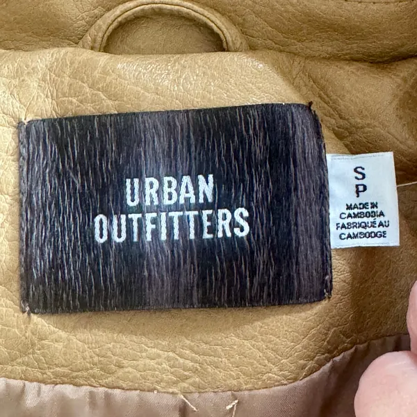 Urban Outfitters Sydney Oversized Dad Jacket Gold Tan 90s Phoebe Buffay Small - Image 8