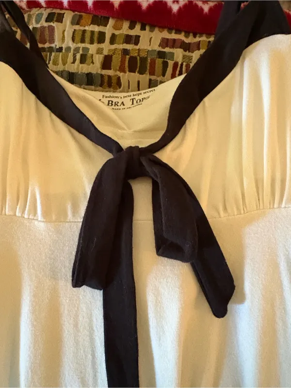 Victoria's Secret White Dress with Black Trim - Image 3