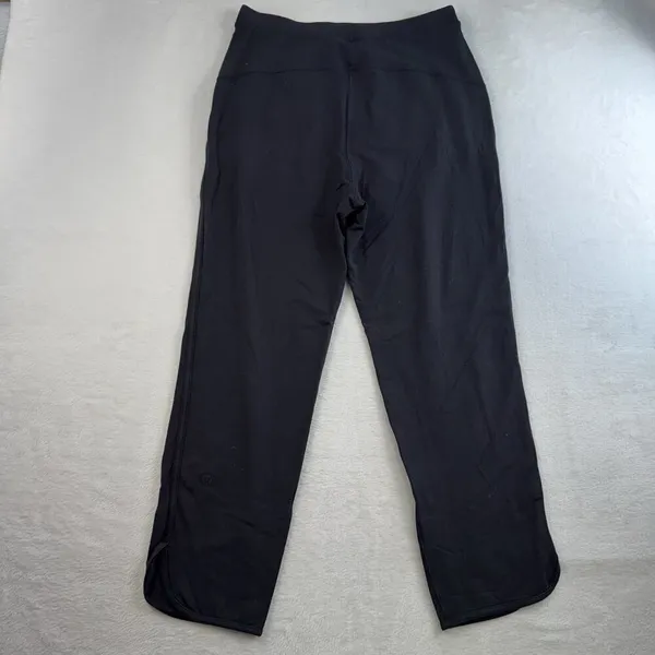 Lululemon Sz 8 Every Moment Pants 26" Black French Terry Travel‎ Lounge W5BAMS - Image 12