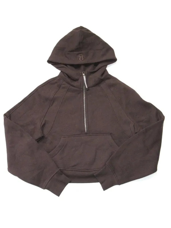 NWT Lululemon Scuba Oversized Half Zip Hoodie in Espresso Brown Sweatshirt XS/S - Image 2