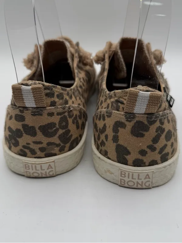 Billabong Marina Leopard Cheetah Sneakers Womens 8 Distressed Y2K Skate - Image 4
