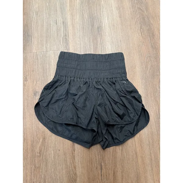 Free People FP Movement The Way Home Shorts Black High Rise Smocked‎ Waist XS - Image 3