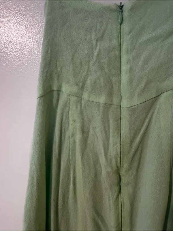 Olivaceous Light Lime Colored Knot-Front Slip Mini Dress - Image 8