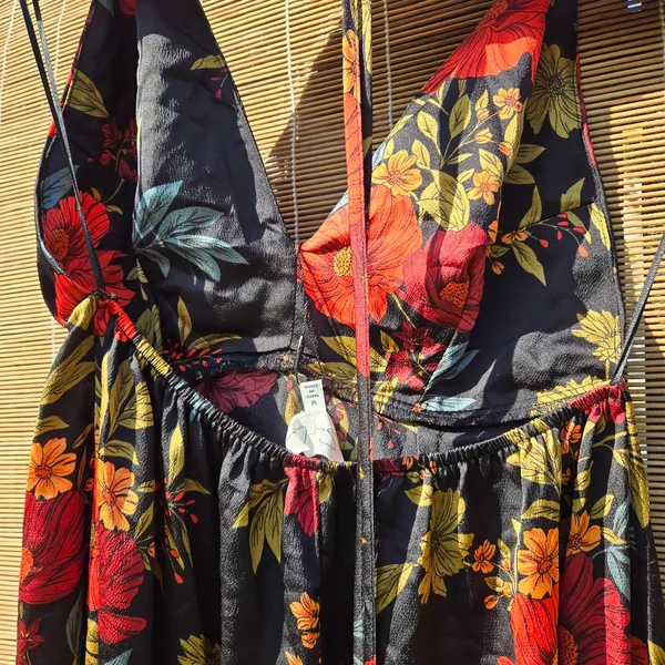 NEW Sweet Lemon Floral Print Halter Neck Maxi Dress - Image 14