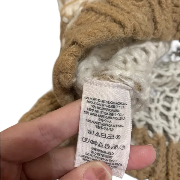 Free People open knit sweater wool and alpaca blend size M - Image 5