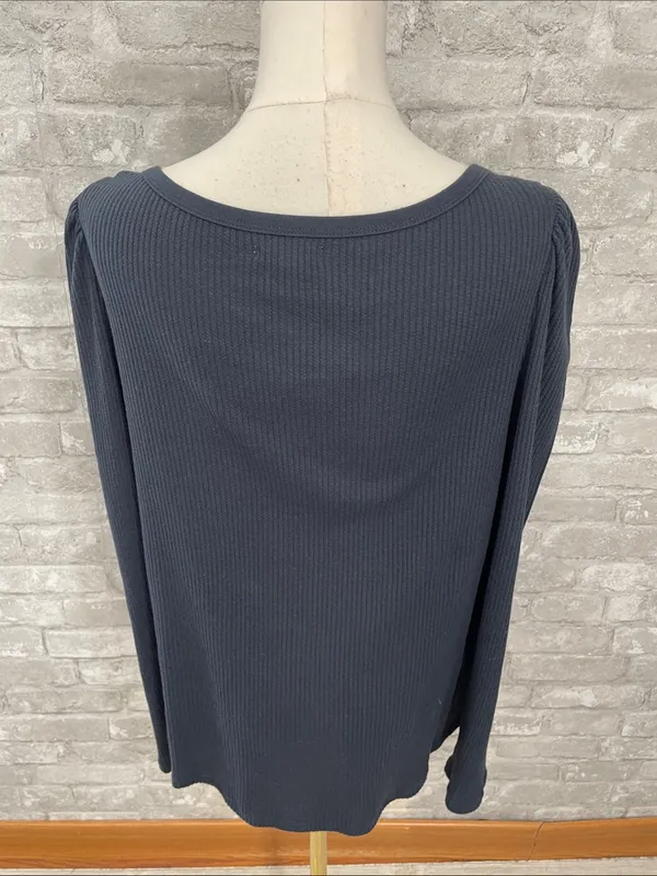Maurices Ribbed Envelope Neck Long Sleeve Tee - Image 4