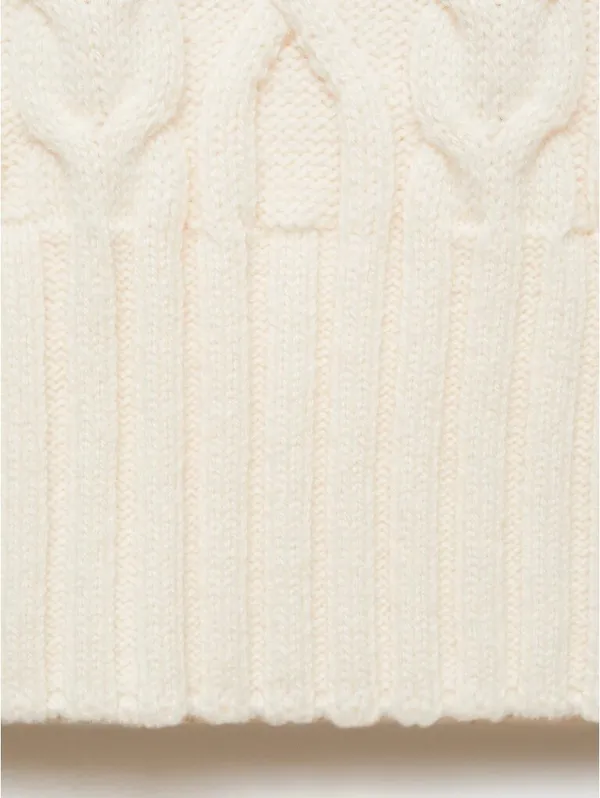 Mango Cable-Knit Gilet with Hood NWT Ecru Small - Image 5