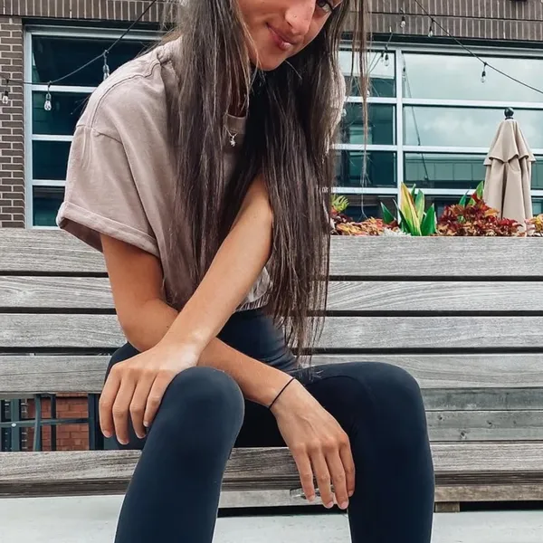 Garage Light Brown Scrunch Crop Top - Image 3