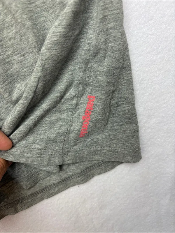 Patagonia size small slim fit Heather Gray live simply Short Sleeve Graphic Tee - Image 6