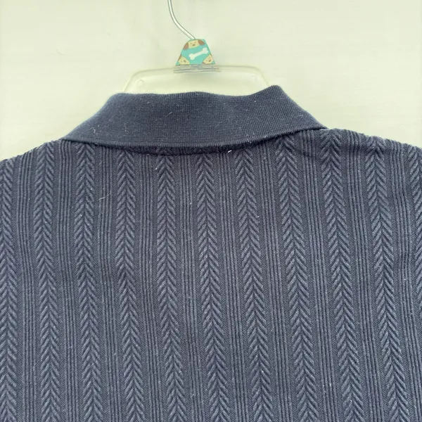 Atelier womens Blue Short Sleeve White Button Up‎ Sweater Preppy Work Casual XL - Image 6