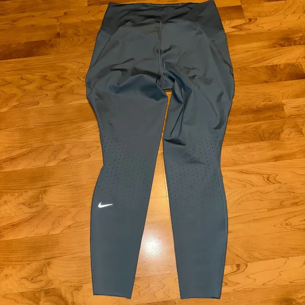 Nike Women's Swift 7/8‎ Dri-FIT Running Leggings Womens XL Teal - Image 9