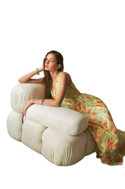 NWOT Vibrant Neon Maxi Dress Medium - Image 4