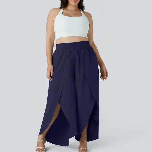 NWT Halara‎ Breezeful Palazzo Flowy Wide Leg Casual Pants in Patriot Blue - Image 12