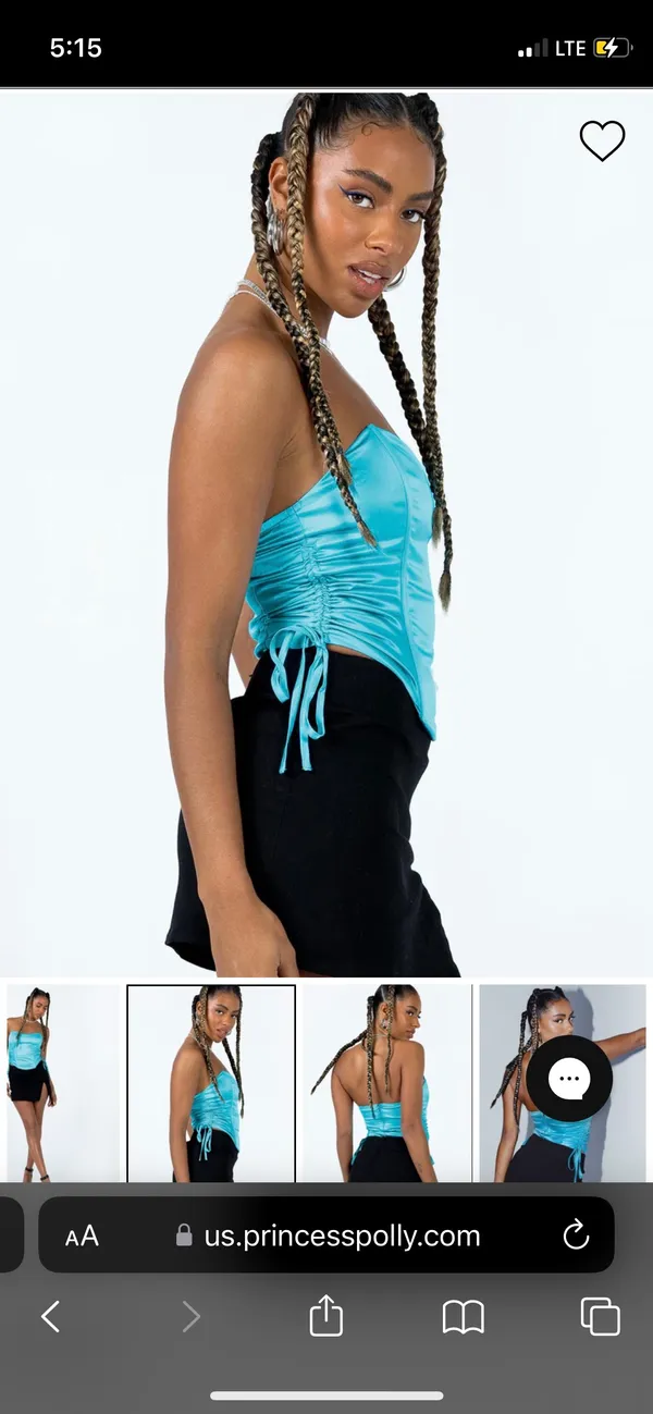 Princess Polly Blue Strapless Top - Image 3