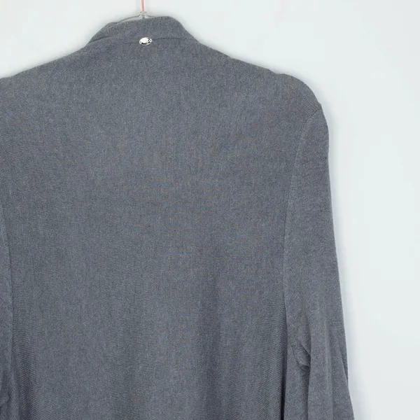 Melissa McCarthy Seven7 Gray Fringe‎ Cardigan Sweater Waterfall Duster Size 2X - Image 9