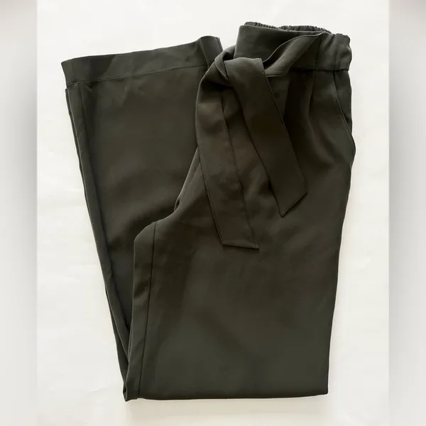 Lululemon noir wide leg belted pants Olive green 4 - Image 4