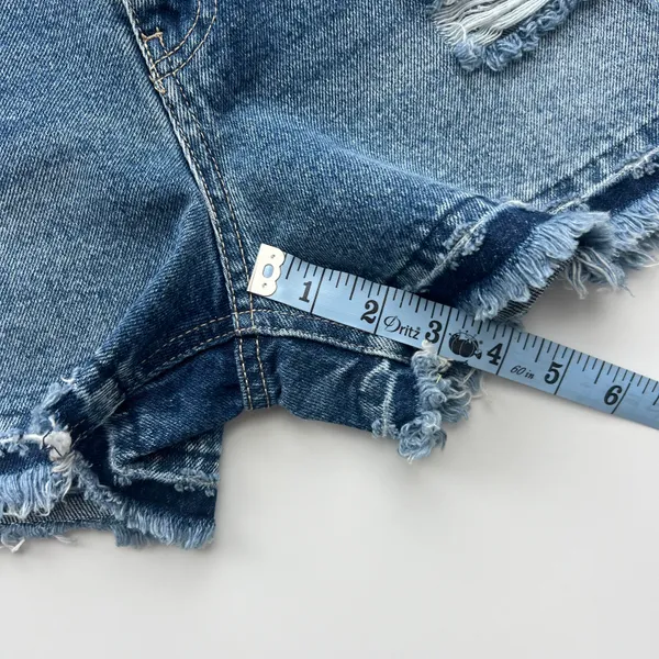 KanCan | Distressed Medium Wash High Rise Denim Shorts NWT Size M - Image 6