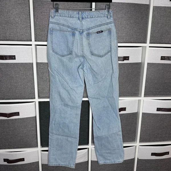 Rolla's High-Rise Straight Jeans Light Wash in Size 27 - Image 5