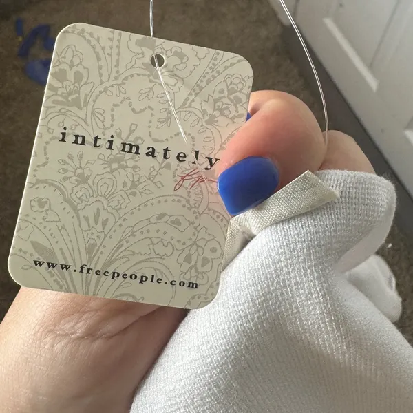 INTIMATELY FREE PEOPLE‎ NWT Lucent White Ribbed Crop Tank Size L - Image 4