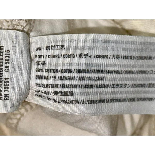 Abercrombie & Fitch 90s Straight Ultra High Rise Cream Off White Jeans Size 26 2 - Image 5