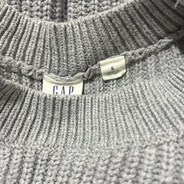 Gap Boatneck Sweater Heather Gray Women's Small - Image 4
