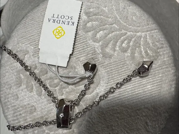 Kendra Scott Elaina Silver Chain Bracelet new adjustable - Image 5