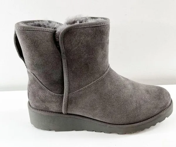 UGG Ankle Shearling Kristin Snow Boots Booties Gray 8.5 - Image 2