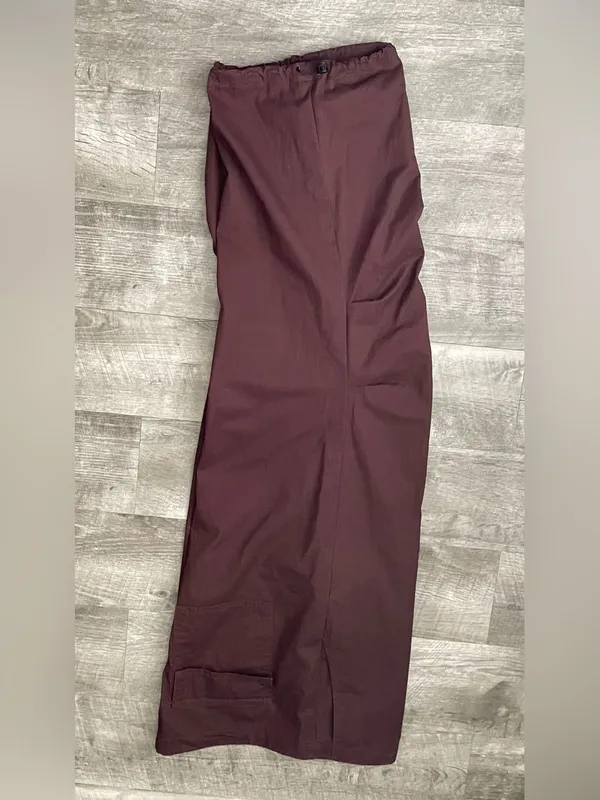 EASY MONEY SZ M Drawstring Cargo Pants - Burgundy - Image 5