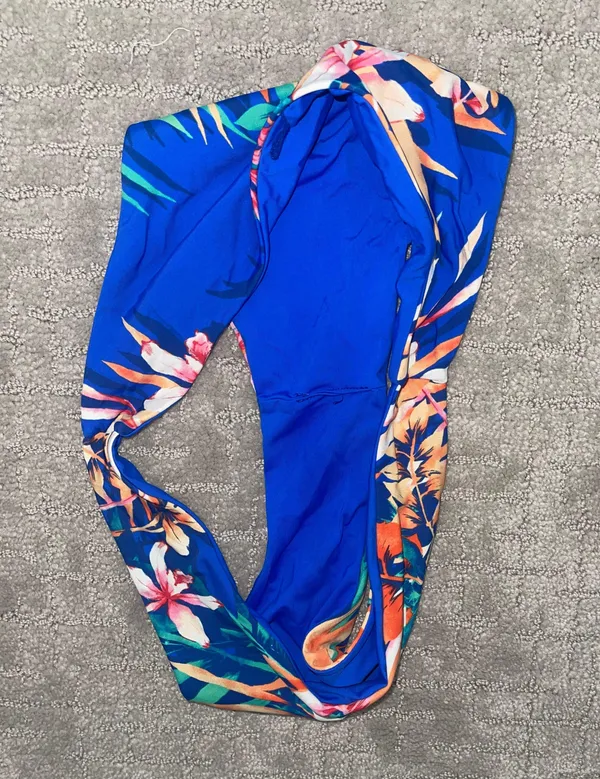 Blue Floral Bikini Set Multiple Size M - Image 2
