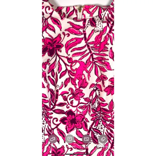 Lilly Pulitzer Mila Dress Size 6 Elderflower Blossom Lil Escape Plan Pink Floral - Image 3