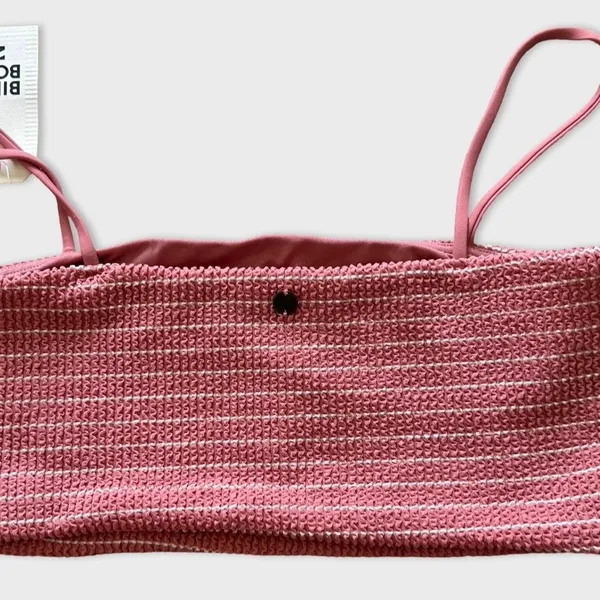 NWT Billabong Summer High Tank Bikini Set Pink Textured Medium Summer Beachy - Image 6