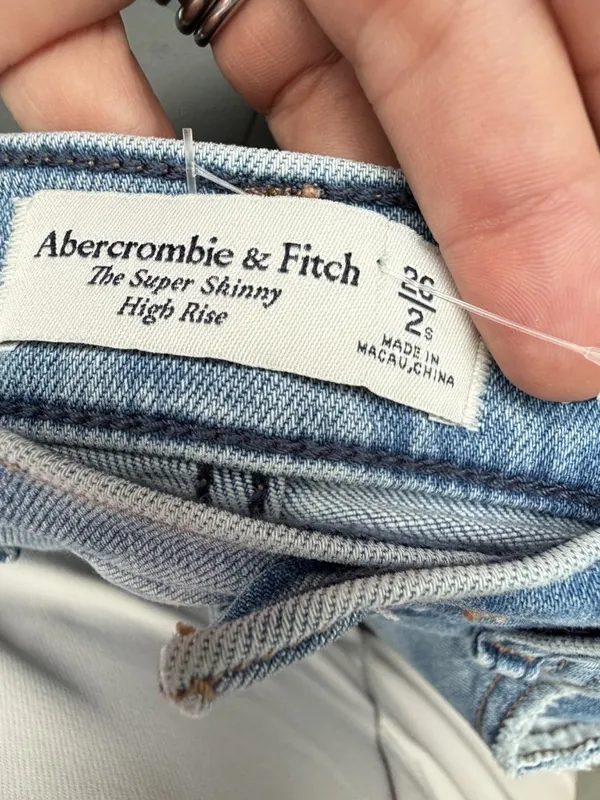 Abercrombie & Fitch Super Skinny Jeans Womens 2/26 Blue Denim Comfort High Rise - Image 6