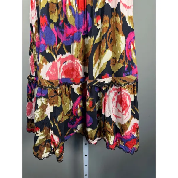 Urban Outfitters‎ Floral Babydoll Mini Dress XS Boho Cottagecore Tiered Cami - Image 3