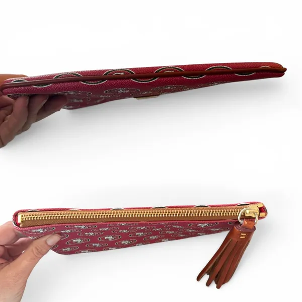 Dooney & Bourke San Francisco 49ers Red Large Tassel Pouch Purse - Image 3