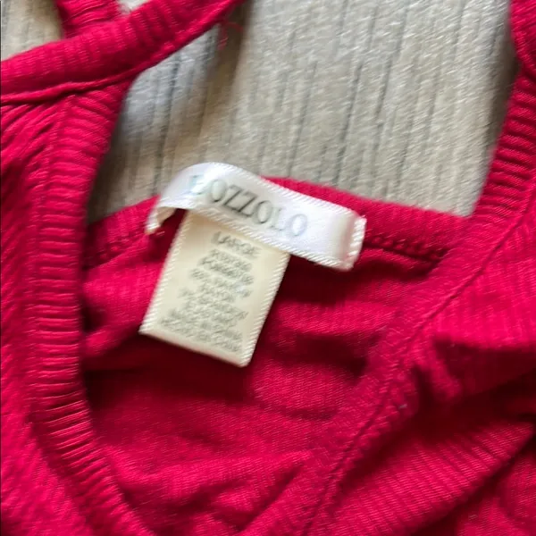 Bozzolo Red Ruched Tie Front Camisole - Image 2