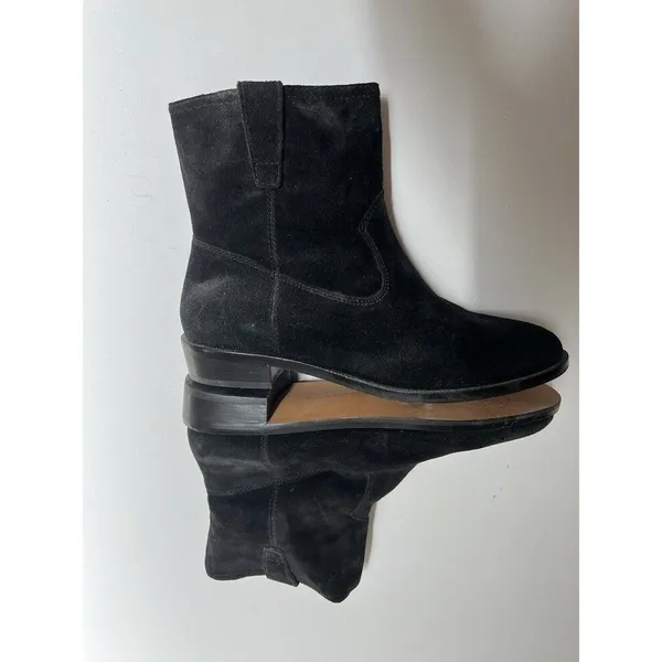 Rebecca Minkoff Black‎ Suede Western Pull On Chasidy Boot/ Booties Size 6M - Image 8
