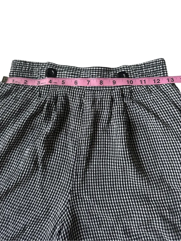 Vintage Susan Bristol Gingham Relaxed Pull On Elastic Waist Shorts - Image 4
