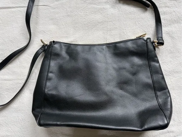 A New Day Black Pebbled Crossbody Bag with Adjustable Strap, practical, easy - Image 5
