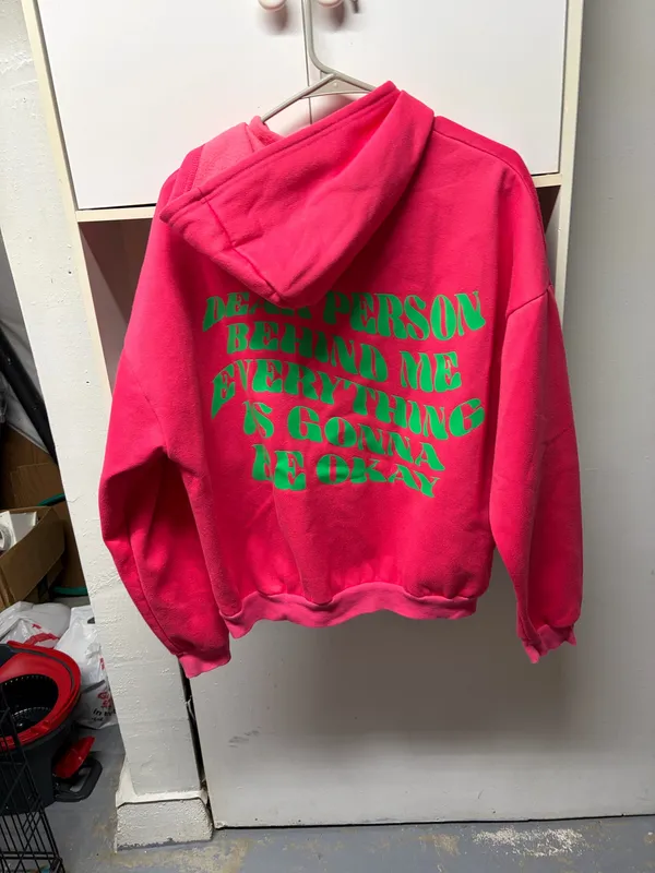Edikted Hoodie Pink Oversized - Image 2