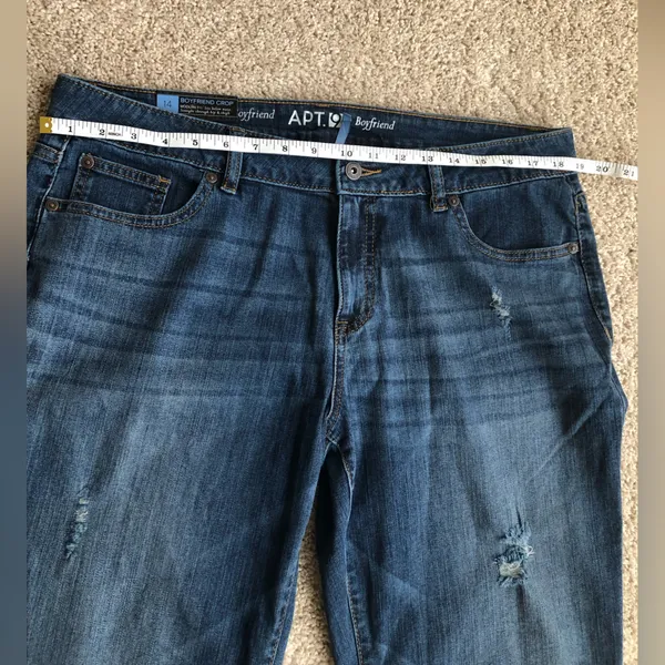 NWT Apt. 9 Women’s Boyfriend Jeans Modern Blue Denim Pants Straight Leg Size 14 - Image 9